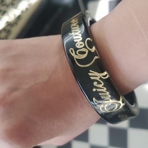 Juicy Couture Lucite black and gold bracelet